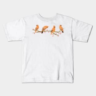 Bohemian Waxwing BW002 Kids T-Shirt